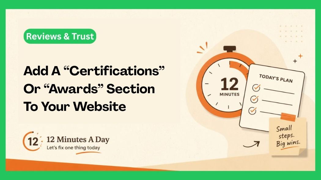 Add A “Certifications” Or “Awards” Section To Your Website