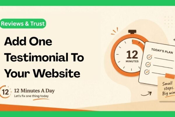 Add One Testimonial To Your Website