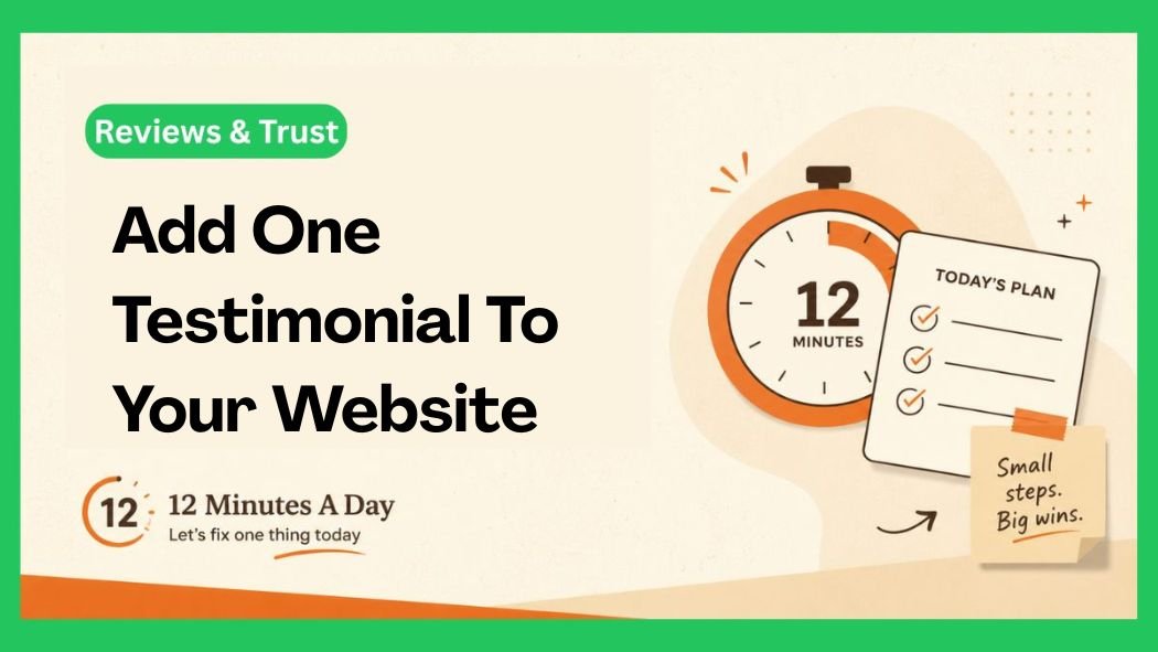 Add One Testimonial To Your Website