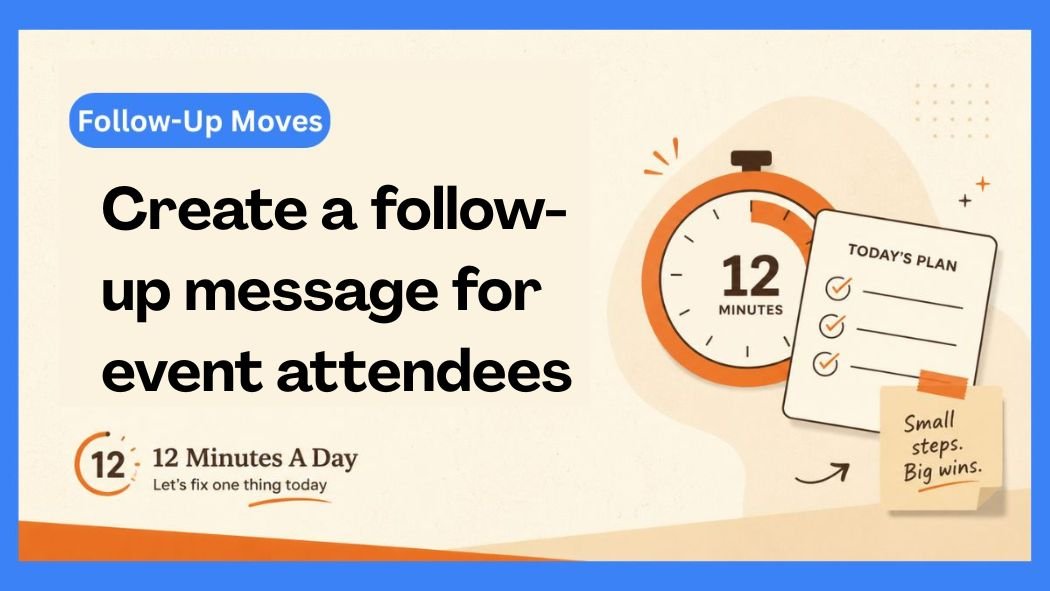 Create A Follow-Up Message For Event Attendees