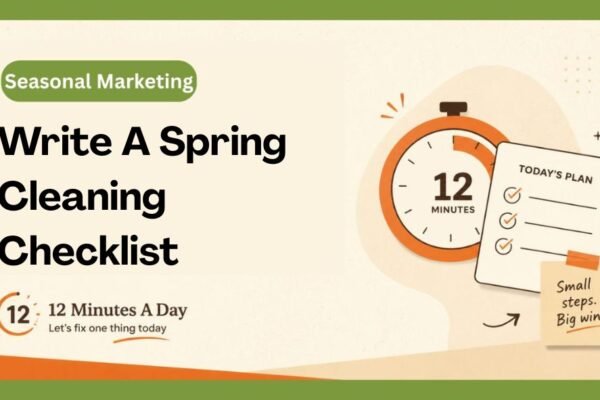 Write A Spring Cleaning Checklist